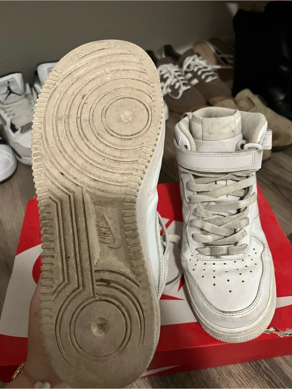 Nike Women’s White High-Top Sneakers with Strap